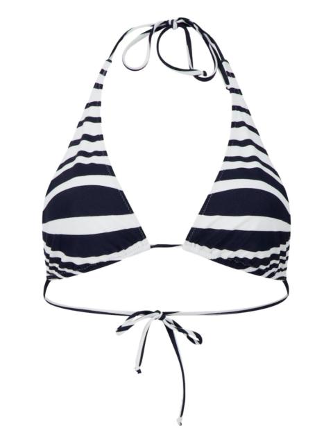striped morphing bikini top
