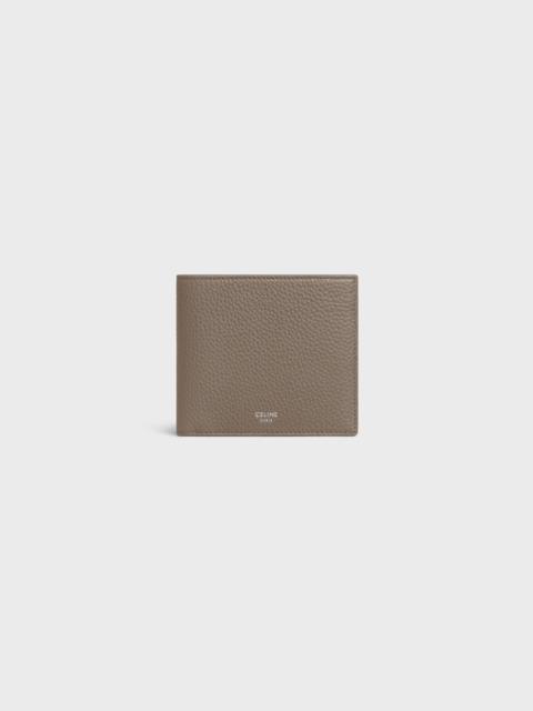 Bi-fold card holder IN GRAINED CALFSKIN