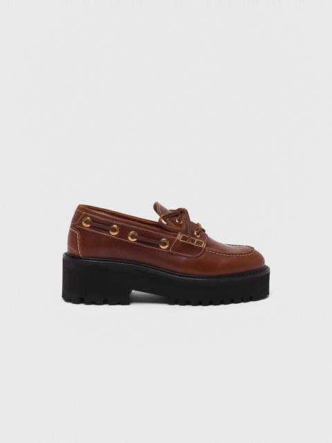 Boat shoes with chunky sole