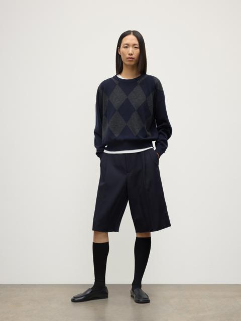 Clan Dark Navy Argyle Cashmere Jumper