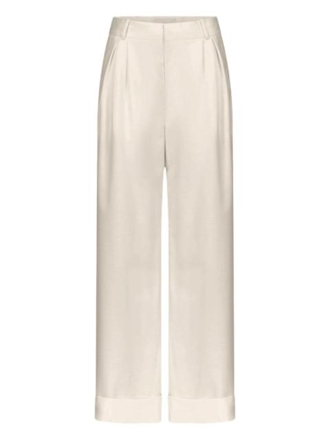Davy pleated rolled trousers