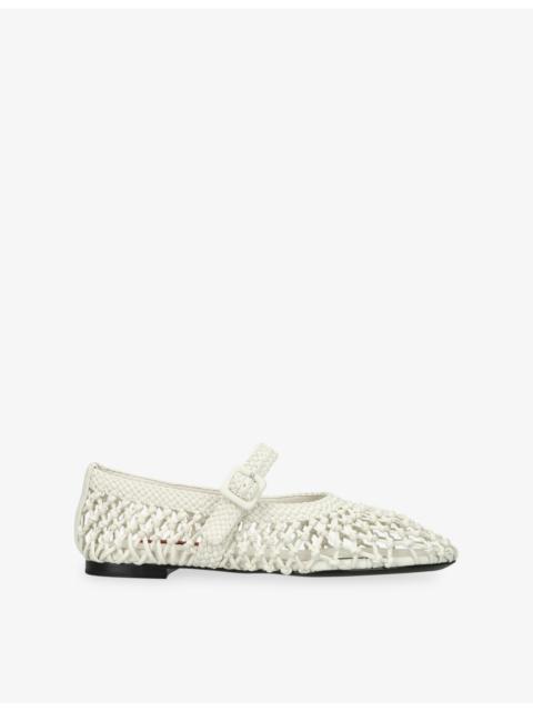 Knotted Riad Woven Ballet Flats