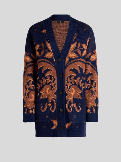 WOOL JACQUARD CARDIGAN