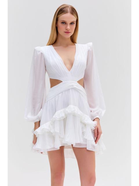 DEEP-V CUTOUT MINI DRESS