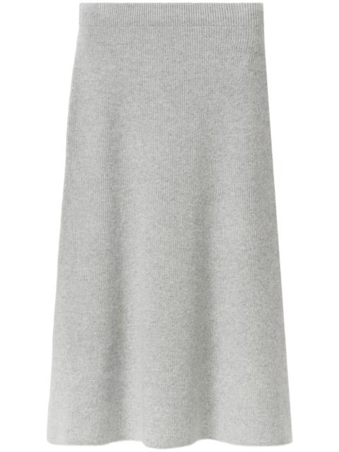 ribbed-knit midi skirt