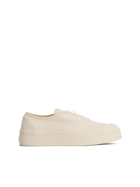 logo-patch lace-up sneakers