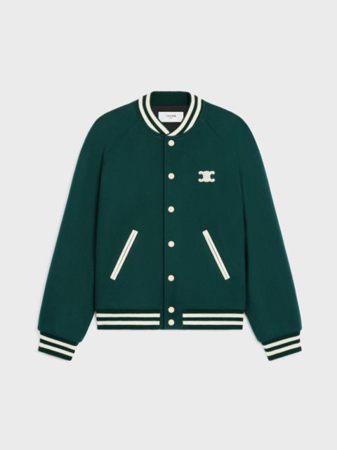 triomphe teddy jacket in textured wool