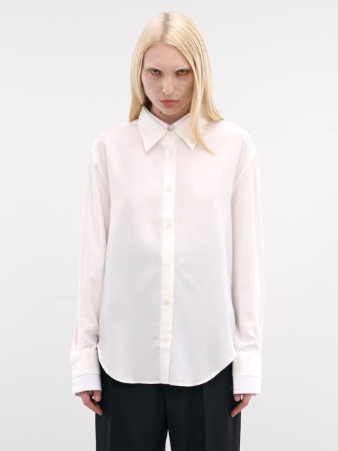 White Layered Button-Up Shirt