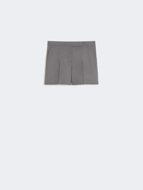 Gabardine wool shorts - MEDIUM GREY