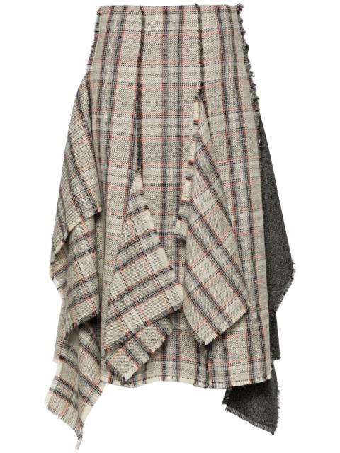 asymmetric midi skirt