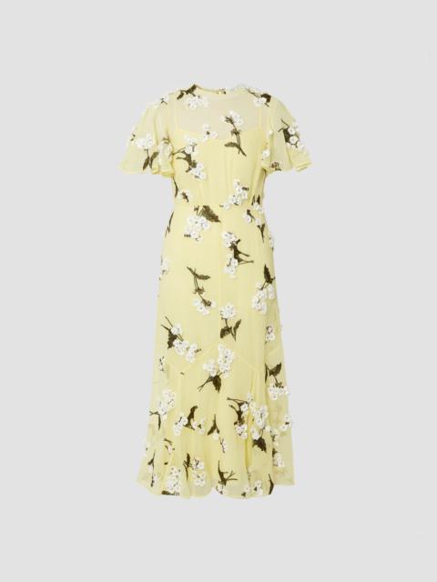 SHORT SLEEVE MIDI COCKTAIL DRESS