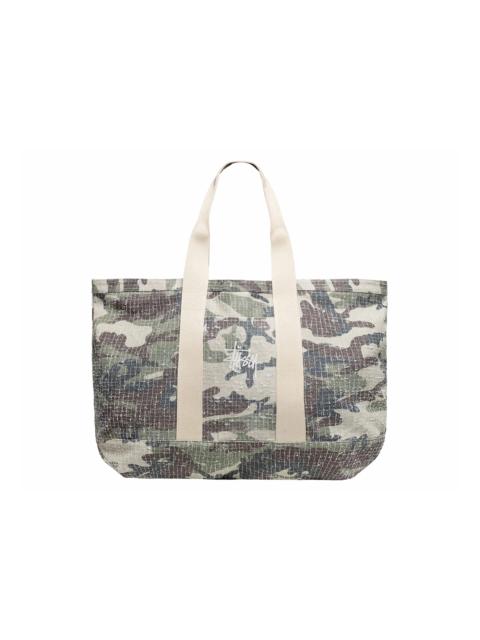Stussy Needle Punch XL Tote Bag Camo