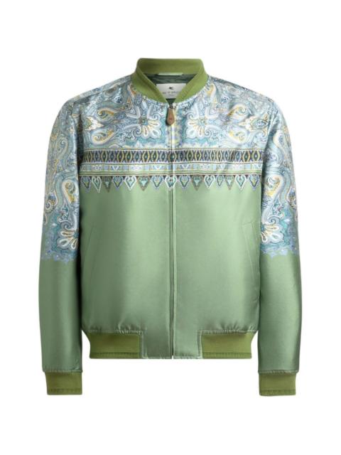 paisley-print bomber jacket