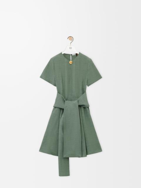 Pebble dress in viscose and linen