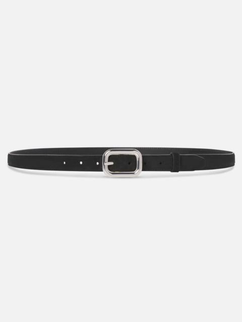 The Suede Rounded Buckle Belt