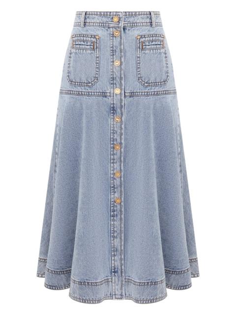 DENIM MIDI SKIRT
