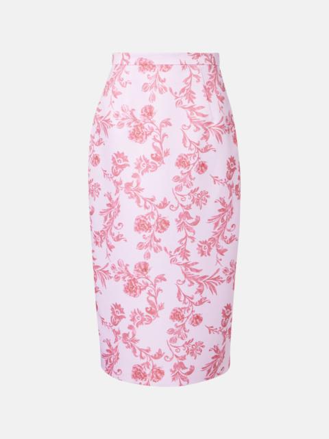Lorelei floral taffeta faille pencil skirt