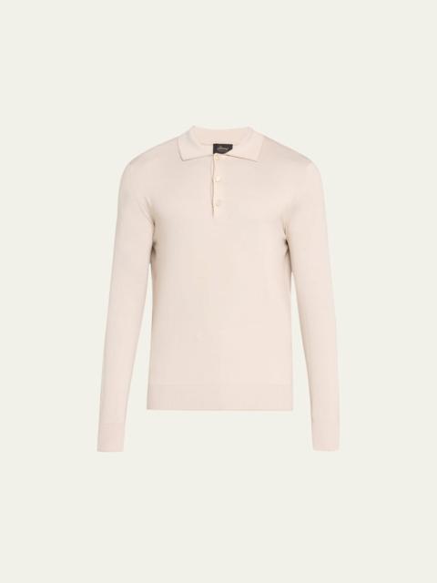 Men's Wool-Silk Polo Shirt