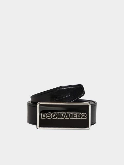 DSQUARED2 LOGO PLAQUE BELT
