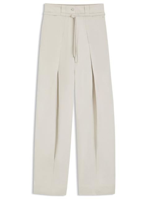 RELAXED-FIT TROUSERS IN COTTON AND LINEN
