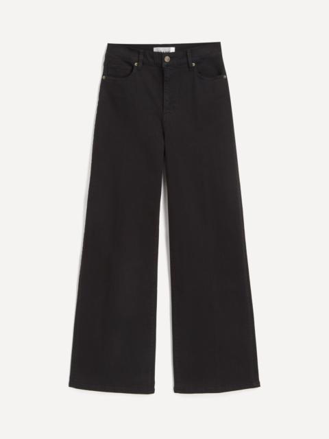 Le Slim Palazzo Jeans in Black