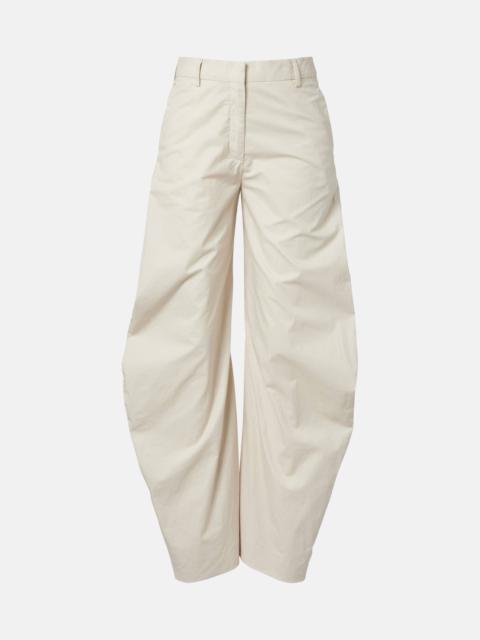 Patty cotton barrel-leg pants
