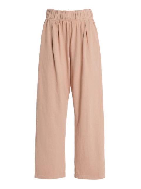 Penny Pleated Cotton Pants pink