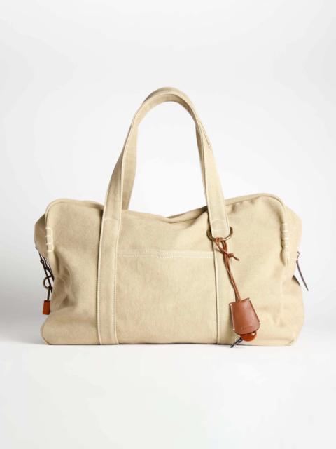 WEEKENDER CANVAS TOTE BAG IN STONE