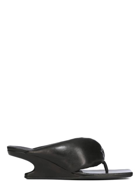 Black Hollywood Thong Cantilever 45 Heeled Sandals