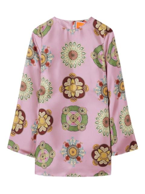 geometric-pattern mini dress