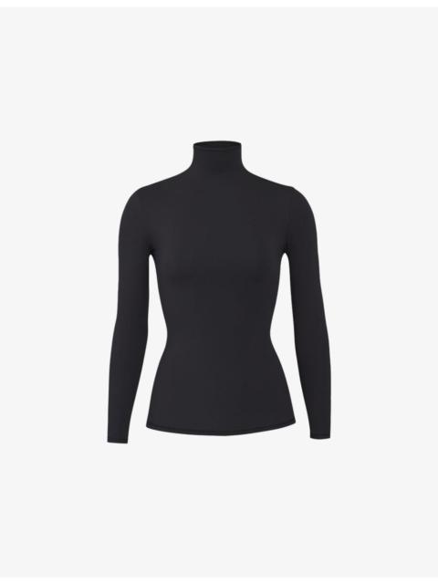 Fits Everybody Turtleneck Stretch-Woven Top
