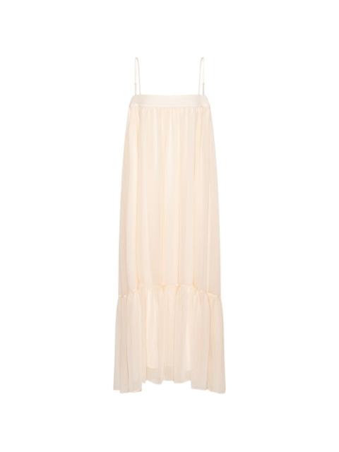 chiffon A-line midi dress