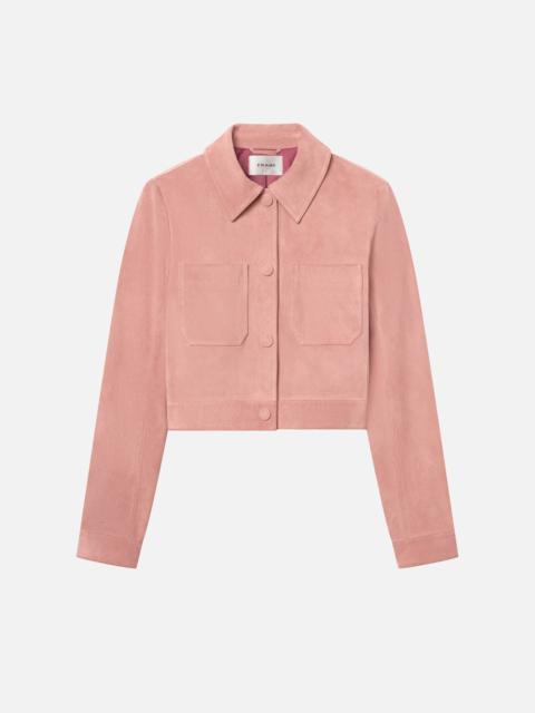 The Small Suede Jacket in Flamingo