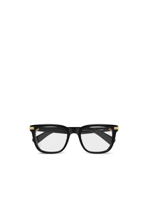 gold-tone square-frame glasses