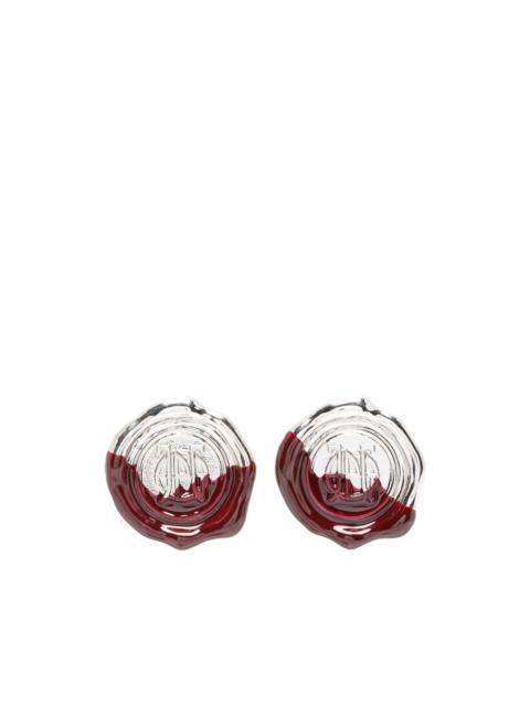 logo-detail earrings