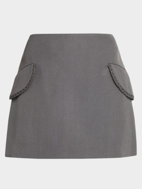 Two Pockets Mini Skirt