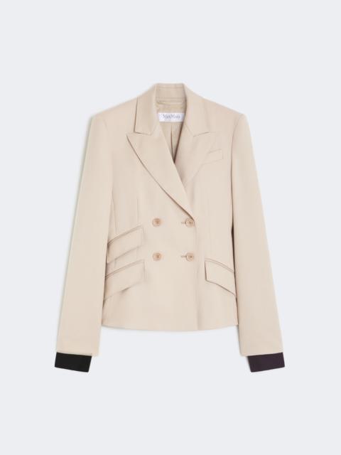 Wool, mohair and silk double-breasted blazer - SAND