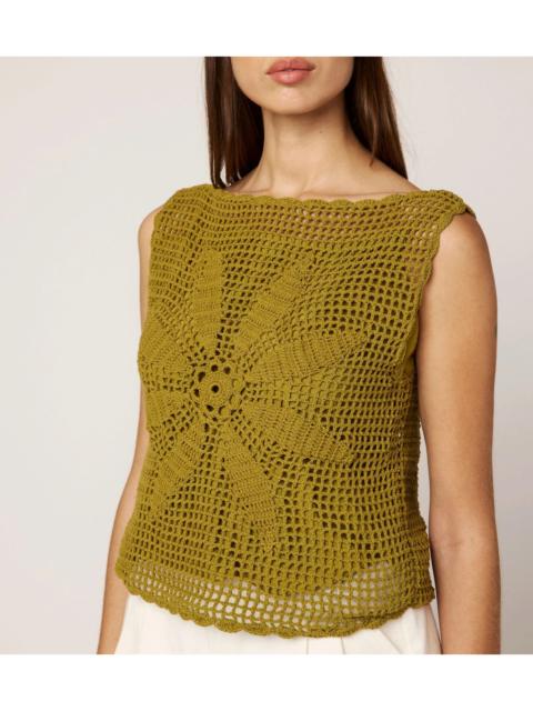 CAYLEE CROCHET TOP | MOSS