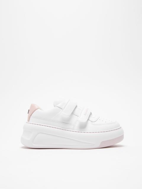 Velcro strap platform sneakers - Optic white/pink