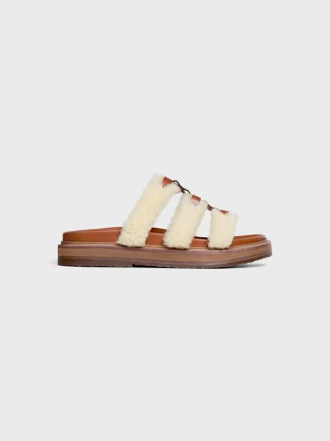 CELINE TIPPI SLIDE in SHEARLING AND CALFSKIN