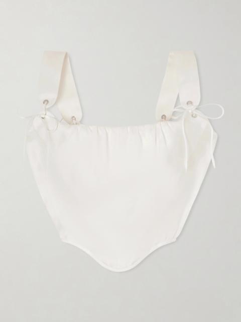 Kitten Silk-organza Corset Top