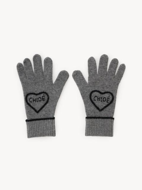 THE CHLOÉ ENCOEUR GLOVES IN WOOL & CASHMERE