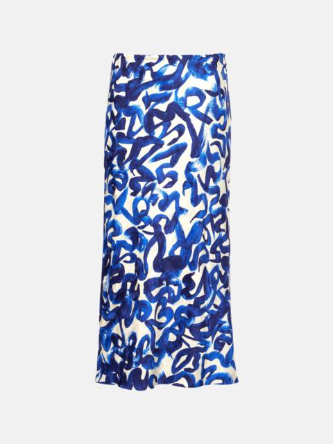 Printed midi skirt