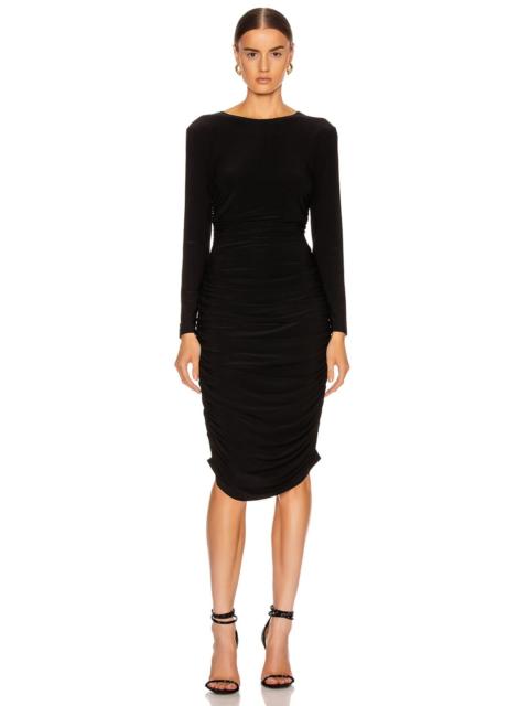 Long Sleeve Shirred Dress