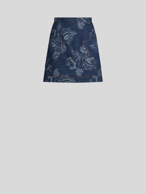 JACQUARD DENIM MINI SKIRT