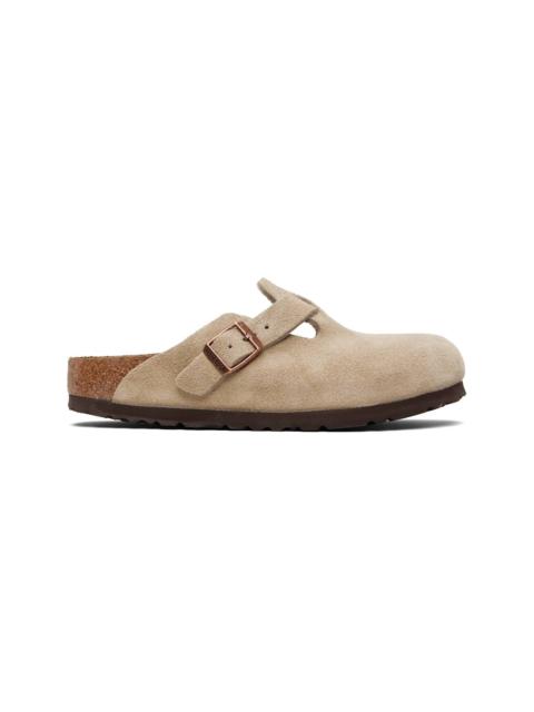 Taupe Narrow Boston Soft Footbed Slip-on Loafers