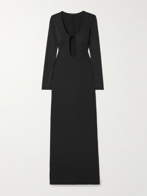 Echauffe cutout stretch-jersey gown Black