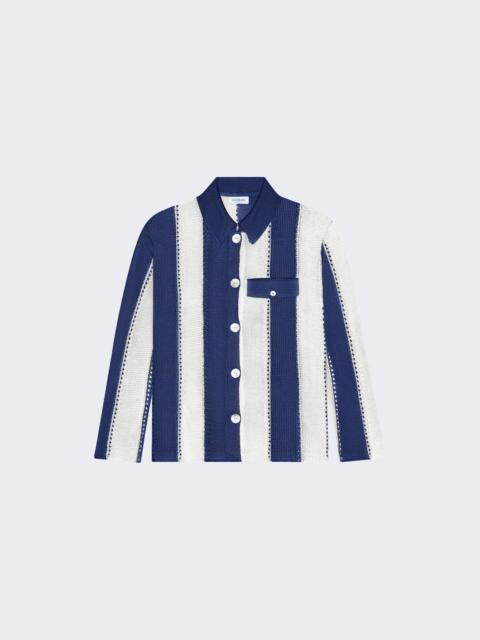 Cabana Stripe Long Sleeve Shirt Navy And Natural