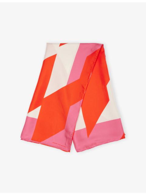 Polka Dot-Print Silk Scarf