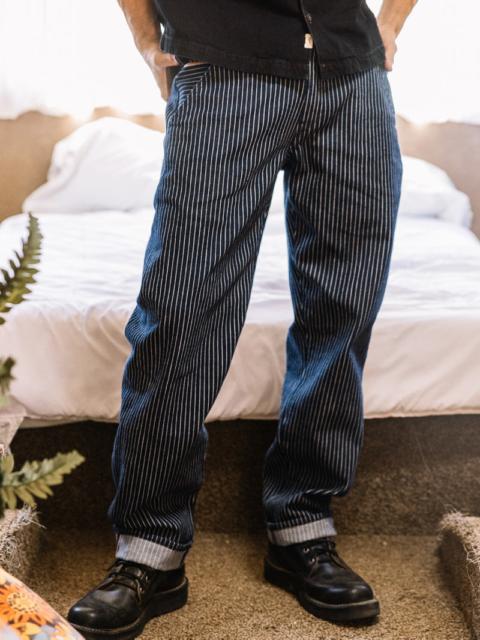 The Barrel Classic Straight Workwear Pants - Stripe Rinse 14oz Selvedge